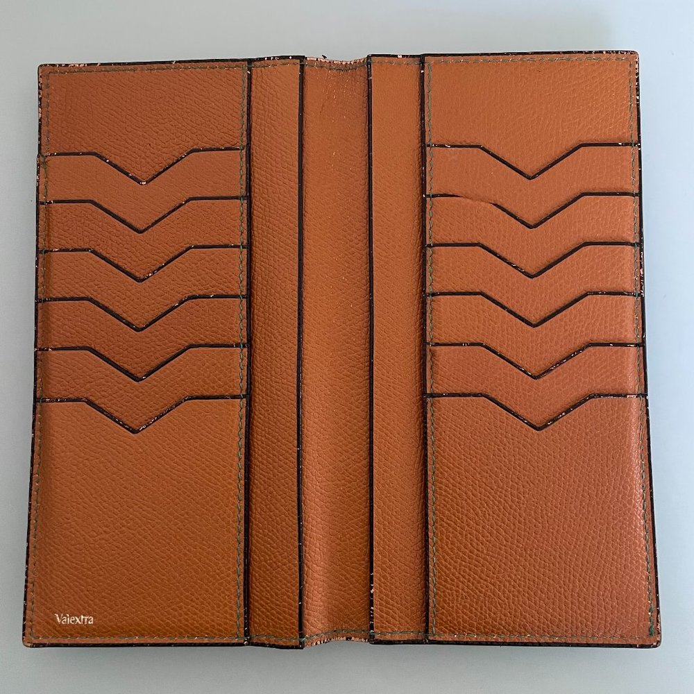VALEXTRA Leather Bifold Wallet Light Brown